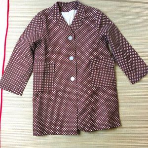 Vintage Brown Polka Dot Coat